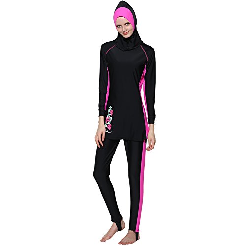 Lazy-Cat-Ladys-Full-Cover-Beachwear-Islamic-Burkini-Muslim-Swimwear