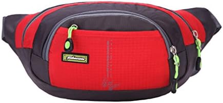 VANTOGER Travelling Running Belt Water Resistant Waist Bag Fanny Pack / Hip Pack Bum Bag for Man Women Sports Adjustable Running Pouch for Phones (Red)