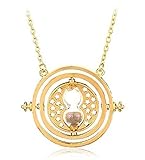 Harry Potter Time-Turner Hourglass Pendant Necklace 18K Gold Plated/Tone