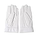 Yosang Men's Soft Genuine Lambskin Leather Winter Warm Policeman Hunting White Gloves (XL (9.2-9.8 in), White)