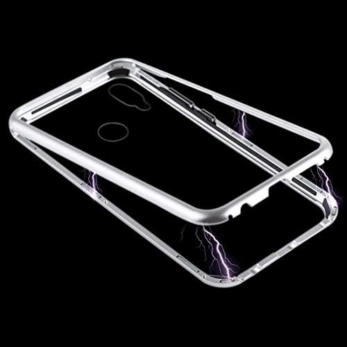Beck Orlando Stylish Magnetic Metal Frame Tempered Glass Care for Huawei P20 Lite/Nova 3e Shock-Absorption Bumper Cover (Color : Silver)