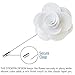 JLIKA Lapel Flower Pin Rose for Wedding Boutonniere Stick - Set of 12 PINS (White)