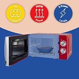 Russell Hobbs RHMM701R 17L 700W Red Solo Microwave with 5 Power Levels view 10