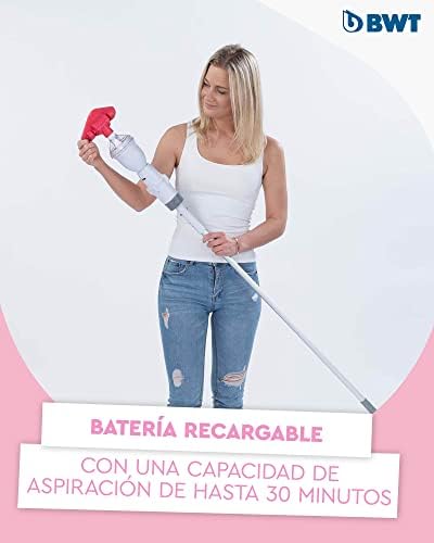Aspirador de Piscina BC02 | Limpieza eficaz de Piscinas elevadas y Piscinas de hasta 10 m³ | Funcionamiento sin Cable para máxima Libertad de Movimiento | Gran Potencia de succión