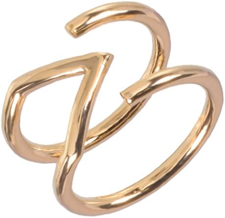 16k Gold Plated Arrow Outline Ring by Zoetik, Size 5
