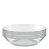Duralex Made In France Lys 8 Inch Clear Calotte Plate, Set of 6