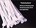 6 inch Zip Ties - Computer Cable Ties Nylon Ties Wrap Self-Locking Plastic Wire Ties Tenisle Strength for 18LB White 100 Pieces DWFeng