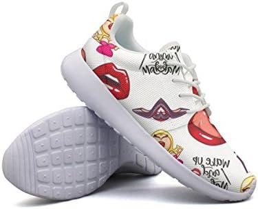 Armsttm Mens Lightweight Fashion Sneakers Sexy Lips Girls High-heeled Shoes Running Shoe Casual Athletic Shoes Breathable