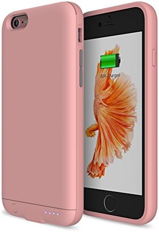 iPhone 6 Battery Case, Ozzie Slim 2400mAh Juice Pack Cover External Battery Power Charger Case for Apple iPhone 6S 6 - Rose Gold