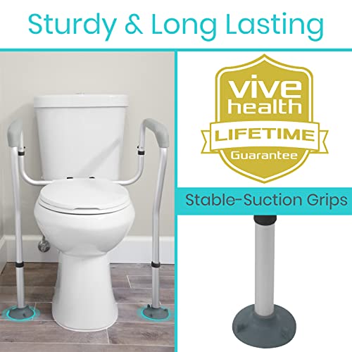 Vive Toilet Rail Bathroom Safety Frame Medical Railing Helper for