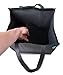 Reusable Grocery Shopping Bags (Black, 5 Pack) - Foldable Extra Large Heavy Duty Tote Bags With Reinforced Handles and Plastic Bottom Insert