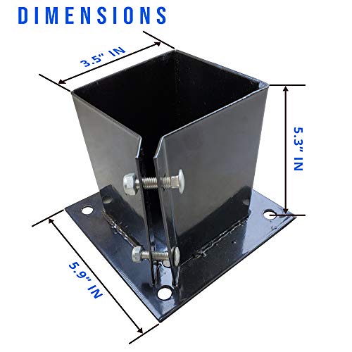 Heavy Duty 4x4 Inches Wood Posts Base Cover 4 Pack Fence Post Support