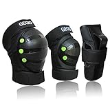 GEQID Youth/Kids Knee Pads Elbow Pads Wrist Guards 3 in 1 Protective Gear Set for Child Skateboarding Inline Roller Skating Rollerblade Biking BMX Bicycle