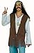 Forum Novelties Men's Generation Hippie Costume Vest, Brown, One Size