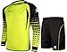 KELME Soccer Goalie Jersey Padded Uniform Kit - Goalkeeper Jersey, Shorts, Socks - Mens Football Padded Shirt Kids/Adult size