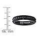 Metal Masters Co. 4MM Black Brushed Round Cut Women's Eternity Titanium Ring Wedding Band with Black Cubic Zirconia CZ