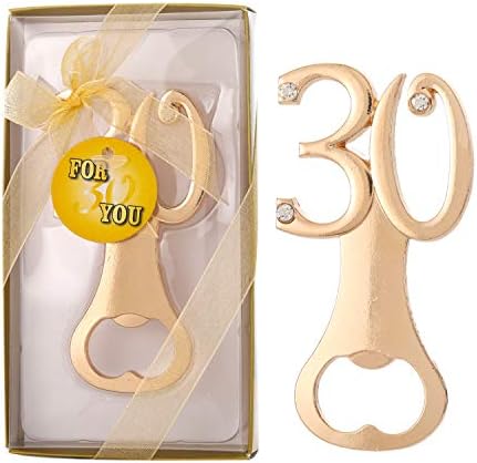 6個入り ゴールド30個 誕生日パーティー記念品 ボトルオープナー 30歳の誕生日 結婚記念日 記念品 ギフト 記念品 お土産 誕生日パーティーデコレーション ビール栓抜き パーティーギフト用品 ゴールド Anadis Nl