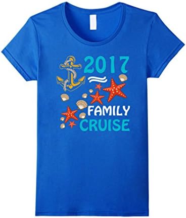 Women's Family Cruise 2017 T-Shirt Small Royal Blue