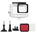 FINEST+ Waterproof Housing Shell for GoPro HERO7/2018/6/5 Black Diving Protective Housing Case 45m with Red Filter, Bracket Accessories for Go Pro Hero7/2018/6/5 Action Camera