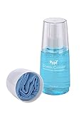 Screen Cleaner Kit - 5 oz with 2 Streak Free Microfiber Cloths, Alcohol, Ammonia free, cloth stored in the base,