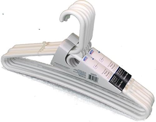 Hpi Homz Closet Strong Extra Heavy Adult Plastic Tube Hangers - White -X2