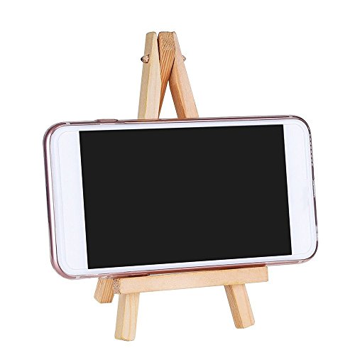 Vpang 10 Pcs Wooden Easel Mini Natural Wood Display Stand Craft Business Card Photo Display Easel