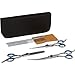 Professional Pet Grooming Scissors Kit (3 Pairs & Comb) with Case by Maya’s Choice|100% Safe Shears with Rounded Tips for Trimming, Cutting and Thinning