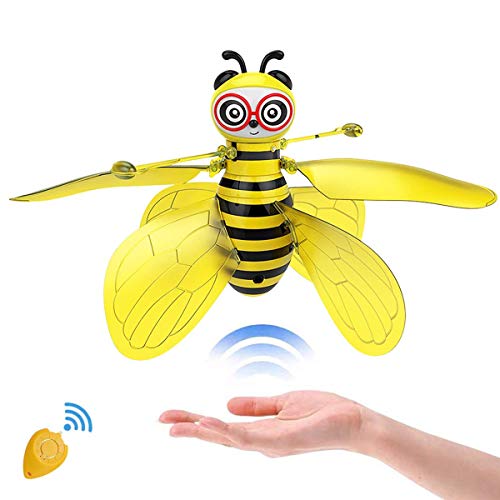 SALNIER Flying Ball Toys, Bee Flying RC Toy for Kids Boys Girls Gifts Rechargeable Light Up Drone Infrared Induction Helicopter with Remote Controller for Indoor and Outdoor Games - Thumbnail 7