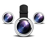 Vinsic Camera Lens, 3 in 1 Fisheye Lens Plus Macro Lens Plus Wide Angle Lens, Clip on Cell Phone Lens Camera Lens Kits for Iphone 6s, 6, 5s, Galaxy & Most Smartphones (Silver)