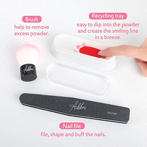 Aikker Acrylic Dip Powder Nail Kit 12 Color Dipping System with