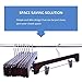 JS HANGER Pants Hangers 10 Pack High Grade Wooden Skirt Hangers with Clips Space Saving Jean Hangers, Extra Smooth Walnut Finish