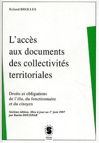 L' accès aux documents des collectivités territoriales