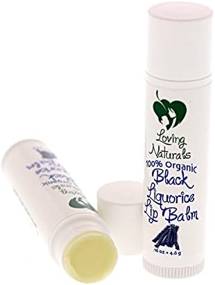 Loving Naturals 100% Organic Lip Balm, Black Liquorice .16 Ounce (3 Pack)