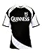Guinness Soccer Jersey - Black/White Polyester Athletic Short Sleeve Shirt