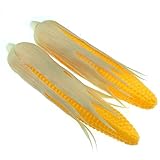 Gresorth 2pcs Artificial Lifelike Simulation Yellow Corn Fake Vegetable for Home House Christmas Decoration