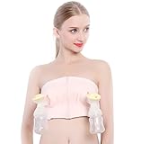 HAPIU Hands Free Breastpump Pumping Nursing Bra, Improved Design, Maternity Bra, Pink, XS-L