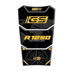Tankpad van hars, 3D, compatibel met BMW R 1250 GS Adventure 2021 GP-702 (40ste verjaardag)