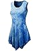 Thanth Womens Slim Fitted Tie Dyed Tunic Top With Various Hem