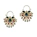 Moonstruck Traditional Chandbali Kundan Hoop Earrings with Pearls for Women – Indian Ethnic Oxidized Alloy Jewelry for Weddings, Festivals, Parties – Lightweight, Rama Design