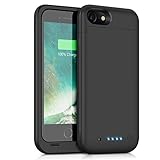 iPhone 8/7 Battery Case [4500mAh] Capacity, Gixvdcu Rechargeable Portable Protective Charger for Apple iPhone 8 & 7 (4.7 Inch) Extended Charging Case Pack Juice Bank - Black