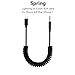 Spring Aux Cord Cable for Car for iPhone 8 /iPhone 7 Lightning to 3.5mm Headphone Jack Coiled Audio Cable Adapter iPhone X / 8 Plus /7/7 Plus,iPod,Home Stereo,Hi-Fi,Headphones,Speaker(Support iOS 11)