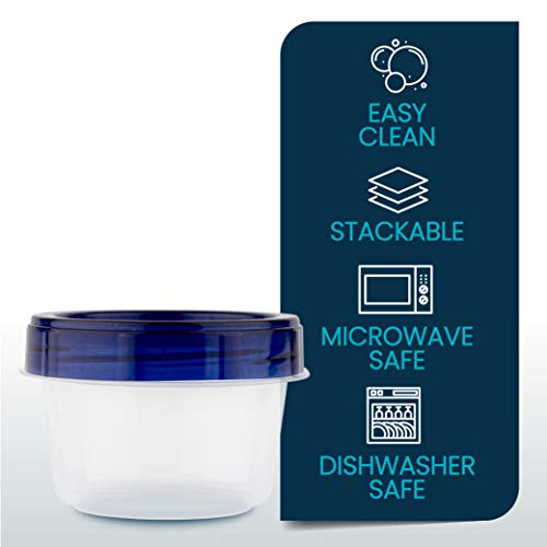 PLASTICPRO [4 oz 12 Pack] Twist Top Deli Containers Clear bottom With