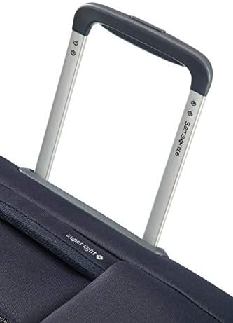 Base Boost - Mala de Material Macio de 66 cm, Tamanho Médio, Mala com 4 Rodas, Fechadura TSA, Leve e Expansível, 67,5 L, Azul (Azul-marinho)