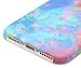 A-Focus Case for iPhone 7 Case, iPhone 8 Case, Frosted Full Print Slim Pink Blue Green Marble Pattern Series Anti Scratch Anti Finger Flexible TPU Case for iPhone 7 iPhone 8 Matte Colorful