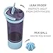 Artoid 24oz Motivational Fitness Workout Sports Protein Shaker Bottle | Dual Mixing Technology with Whisk and Mix Ball | Twist and Lock Protein Box Storage Included, BPA Free