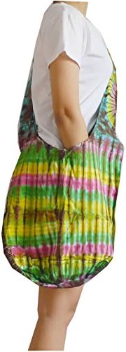 NP Thainess's Crossbody Shoulder Bag Hippie Bohemian Tie Dye Print Multi Colors