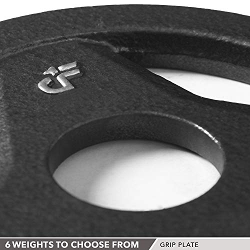 Day 1 Fitness Cast Iron Olympic 2Inch Grip Plate for Barbell, 10 Pound