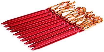 SOLEADER Tent Stakes Tent Pegs 7075 Aluminum 23CM Heavy Duty For Backpacking Mountaineering Camping Outdoor Pack Of 10