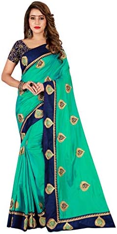 Kesar Women Silk Embroidered Sarees With Blouse