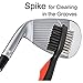 JZHY 2 Pack Golf Club Brush Lightweight 2Ft Retractable Golf Brush and Club Groove Cleaner with Zip-line Aluminum Carabiner(Red&Blue)